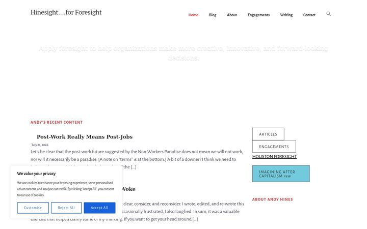 Screenshot of andyhinesight.com