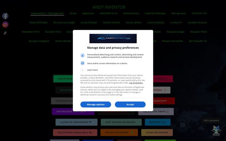 Screenshot of andyinventor.com
