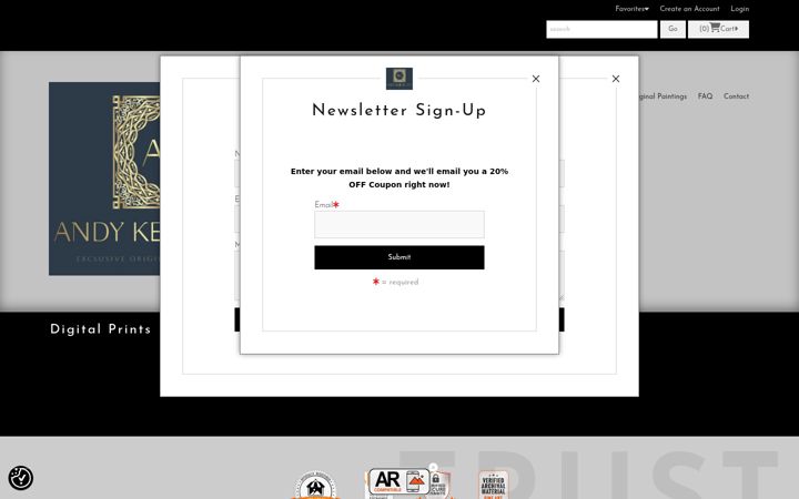 Screenshot of andykeene.art