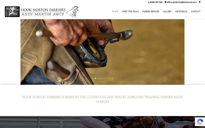 Snímek obrazovky andymartinfarrier.co.uk