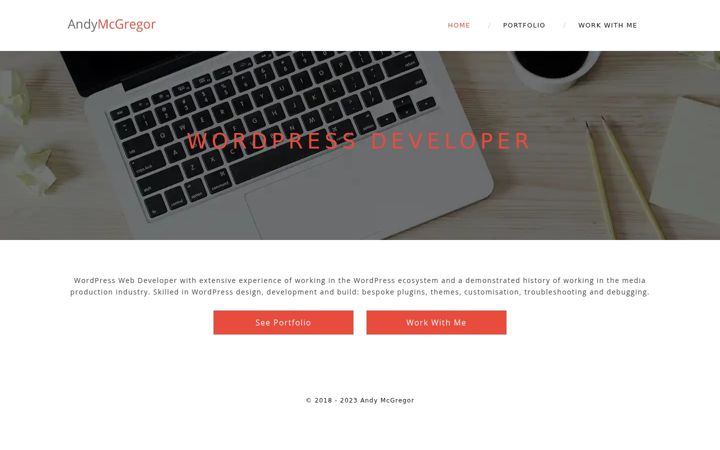 Screenshot of andymcgregor.co.uk