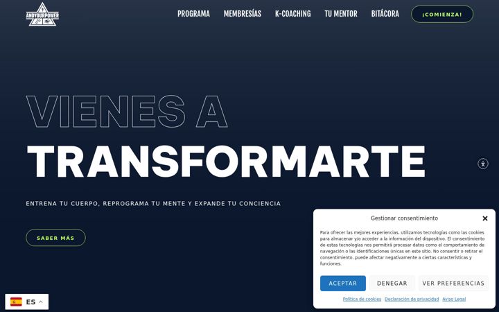 Screenshot of andyourpower.com