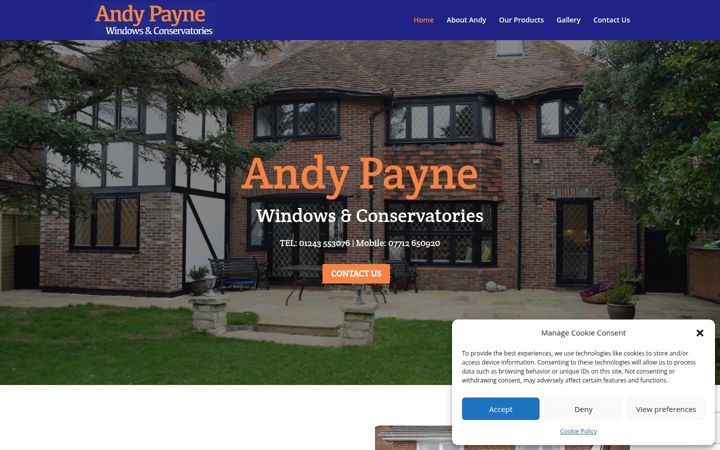Screenshot of andypaynewindows.com