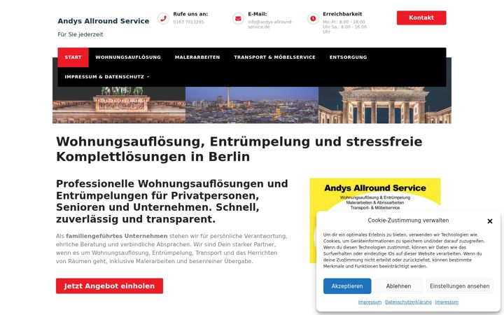 Skärmbild av andys-allround-service.de