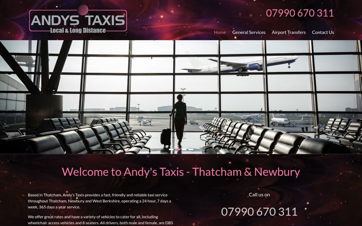 Screenshot of andys-taxis.co.uk