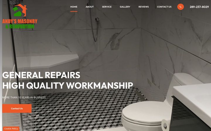Screenshot of andysmasonryandrenovation.com