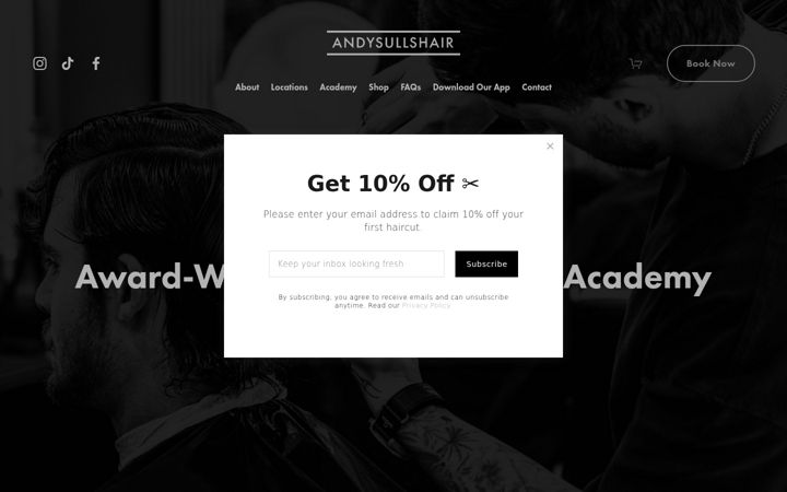 Screenshot of andysullshair.ie