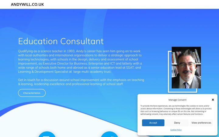 Screenshot of andywill.co.uk
