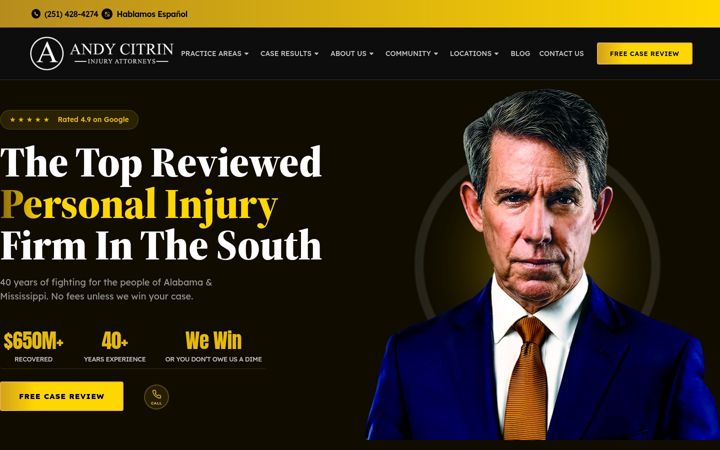 Screenshot of andywins.com