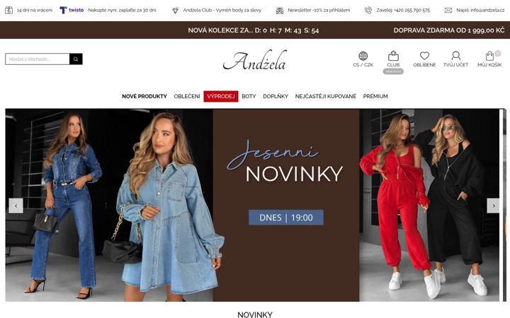 Screenshot van andzela.cz
