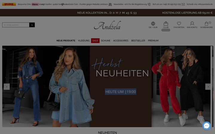 Ekrano kopija andzela.de