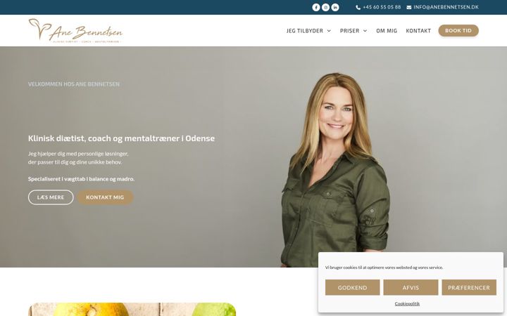 Screenshot of anebennetsen.dk