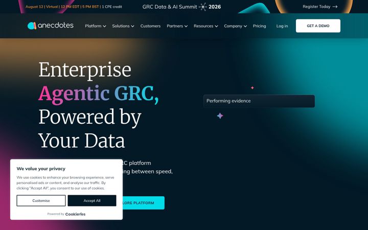 Screenshot of anecdotes.ai