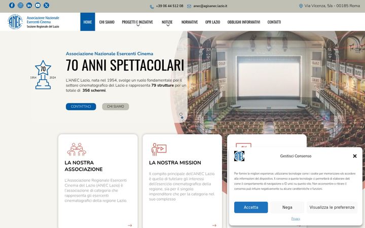 Screenshot of aneclazio.com