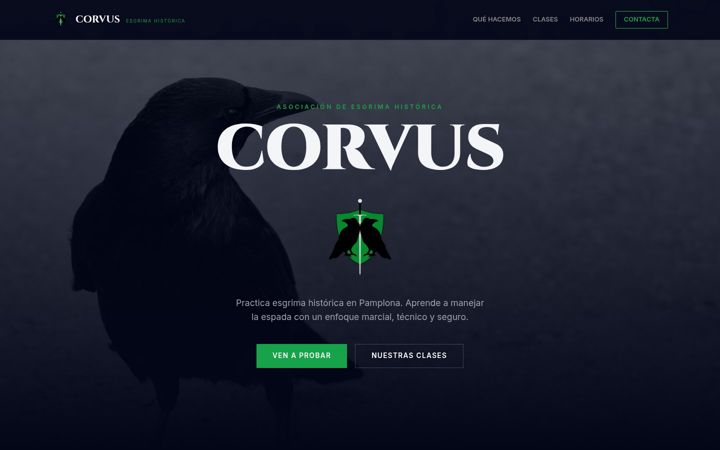 Screenshot of anehcorvus.com