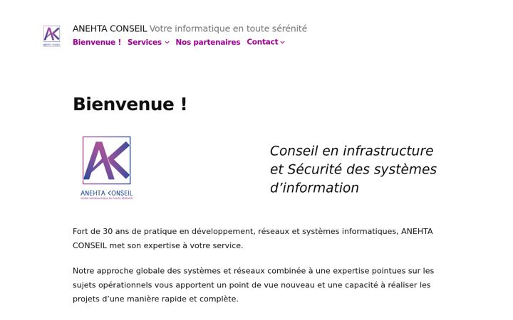 Screenshot of anehtaconseil.com