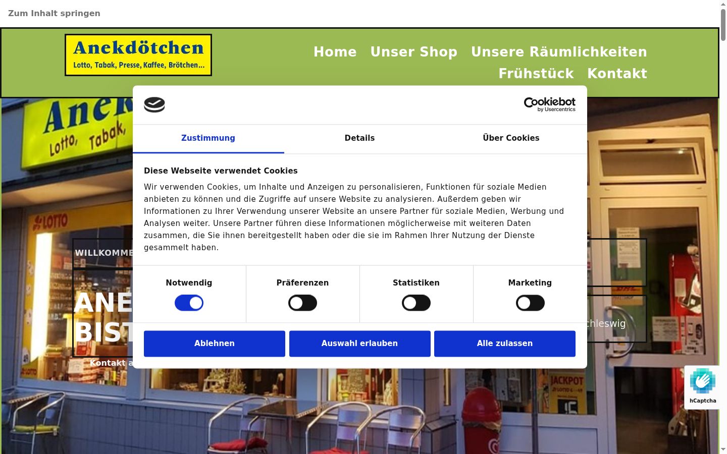 Zrzut ekranu banera zgody wyświetlanego przed jakąkolwiek interakcją