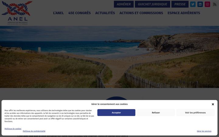 Screenshot of anel.asso.fr