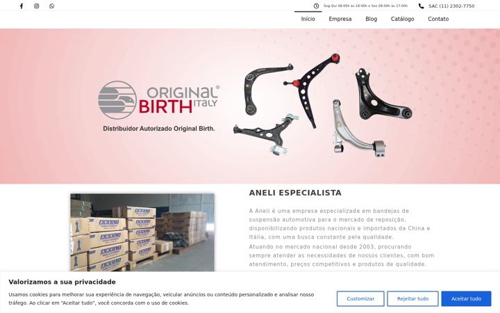 Screenshot of anelibandejas.com.br