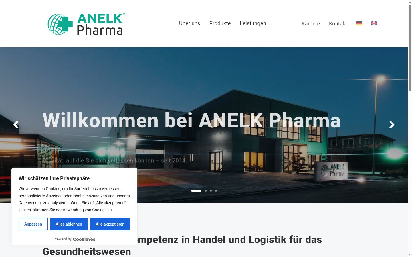 Screenshot tal-banner tal-kunsens muri qabel kwalunkwe interazzjoni