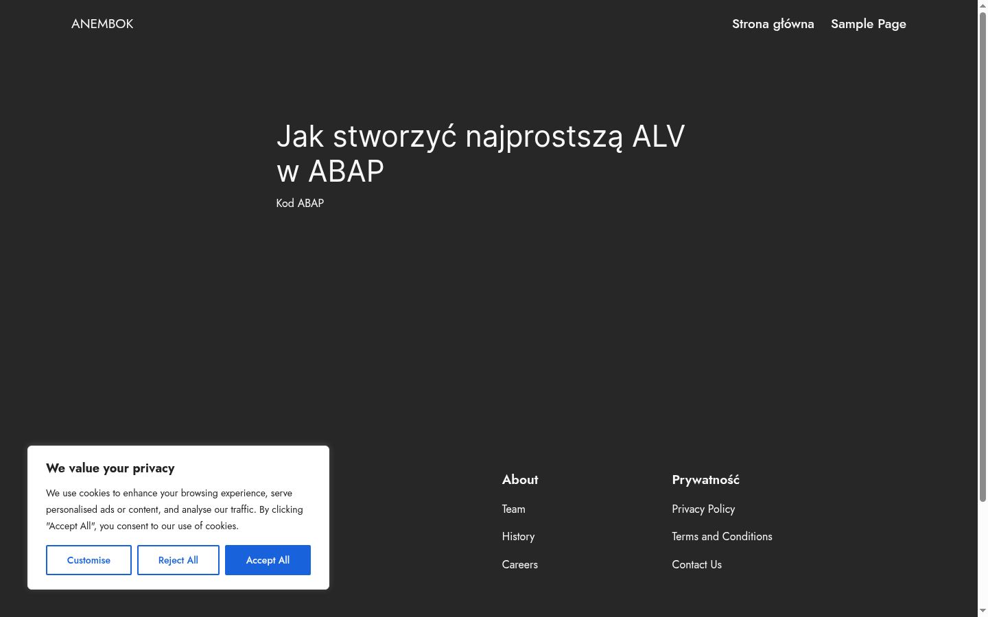 Screenshot del banner di consenso mostrato prima di qualsiasi interazione