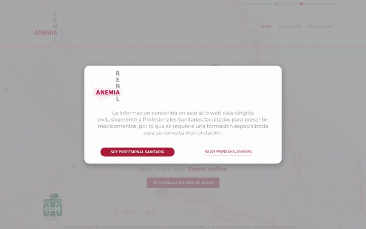 Screenshot of anemia360.es