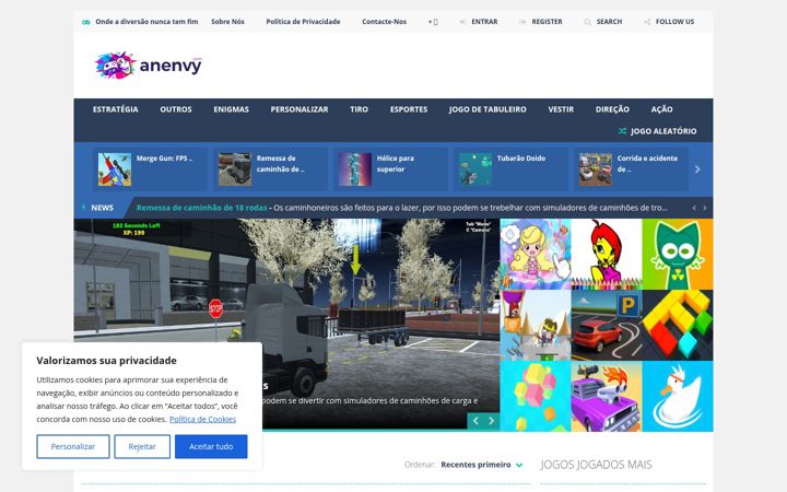 Screenshot of anenvy.com