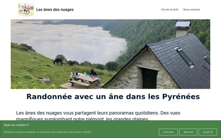 Screenshot of anesdesnuages.fr