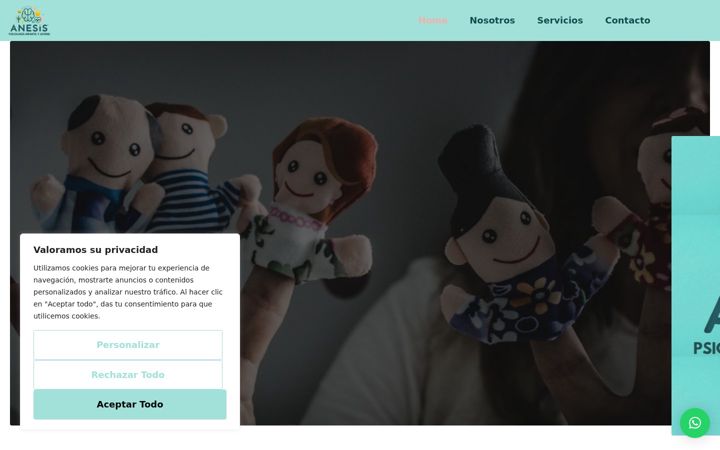 Screenshot of anesispsicologiainfantiljuvenil.com