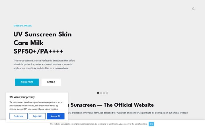 Screenshot of anessasunscreen.com