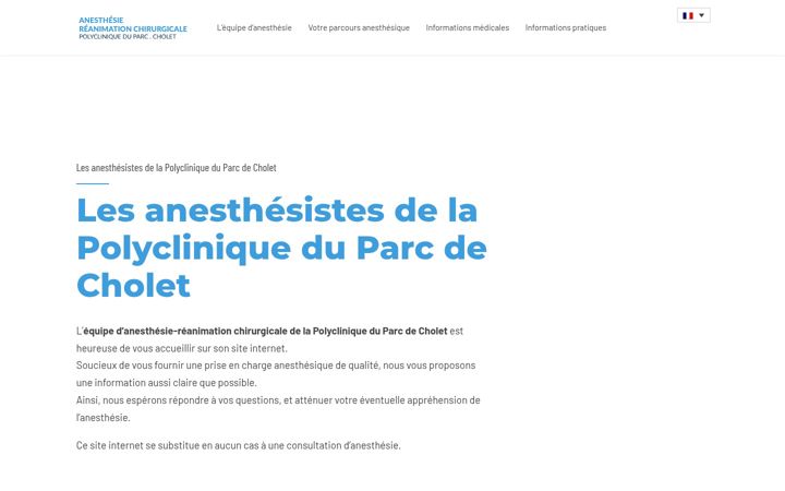 Screenshot of anesthesiste-polyclinique-cholet.fr