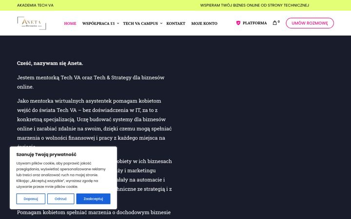 Screenshot of anetamorawska.pl