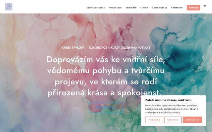 Screenshot van anetapavlova.cz