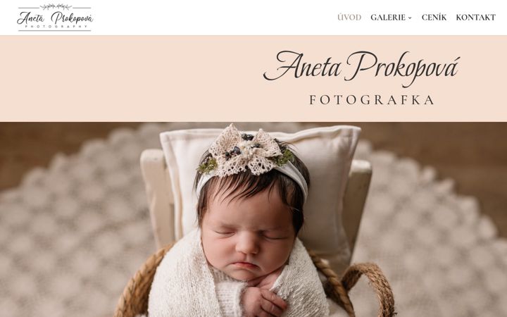 Screenshot van anetaprokopova.cz