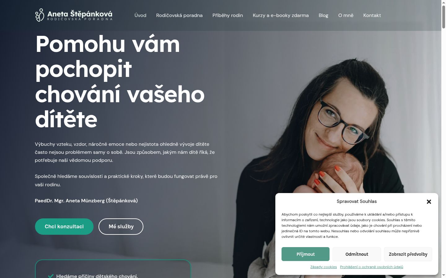 Captura de ecrã do banner de consentimento apresentado antes de qualquer interação