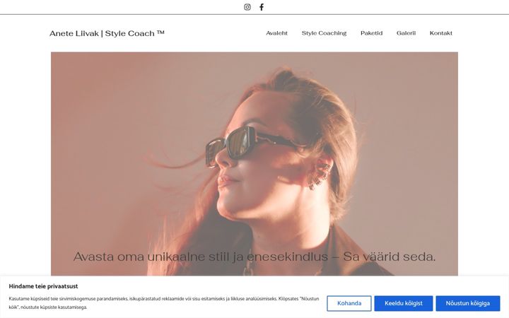 Screenshot of aneteliivak.ee