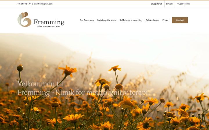 Screenshot of anettefremming.dk