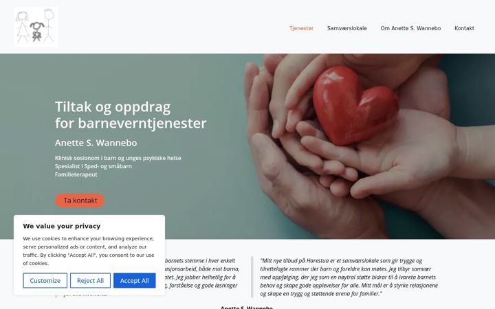 Screenshot of anetteswannebo.com