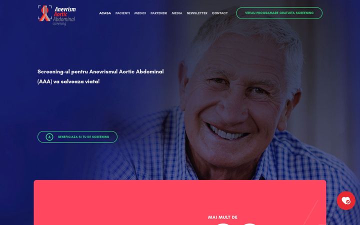 Screenshot of anevrismaorta.ro