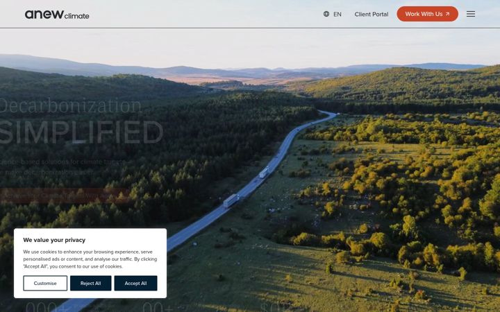Screenshot of anewclimate.com
