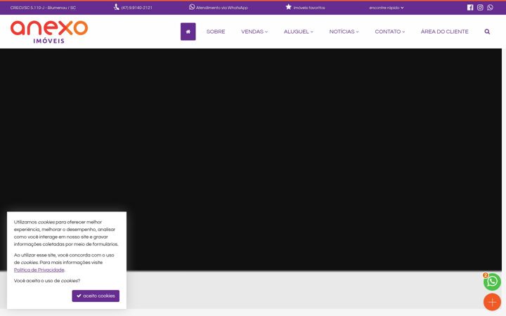 Screenshot of anexoimoveis.com.br