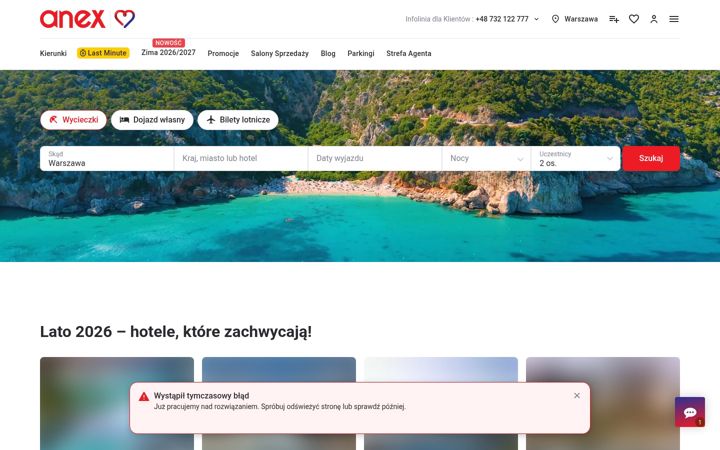 Screenshot of anextour.com.pl