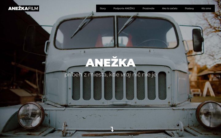 Screenshot of anezkafilm.sk