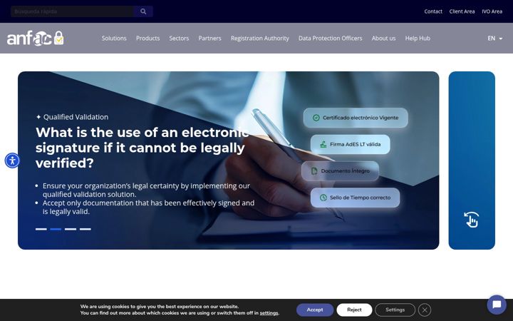 Screenshot of anf.es