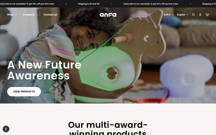 Screenshot of anfa-furniture.com
