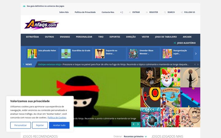 Screenshot of anfaqs.com