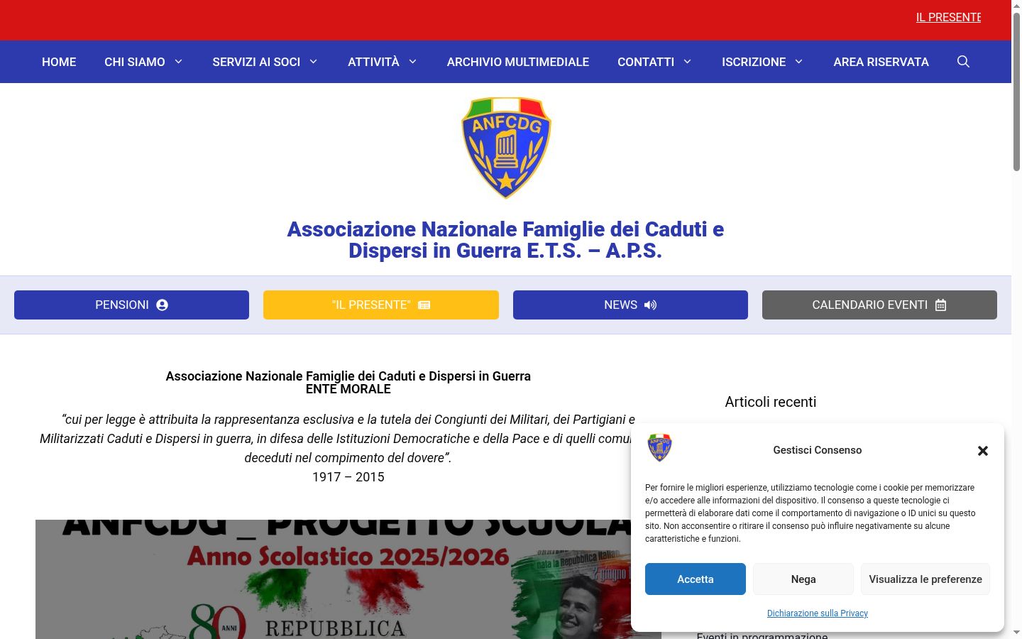 Screenshot des Einwilligungsbanners vor jeglicher Interaktion