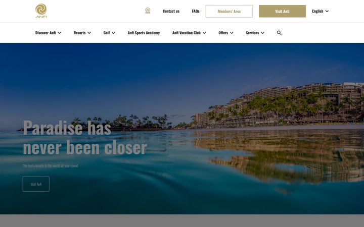 Screenshot of anfi.com