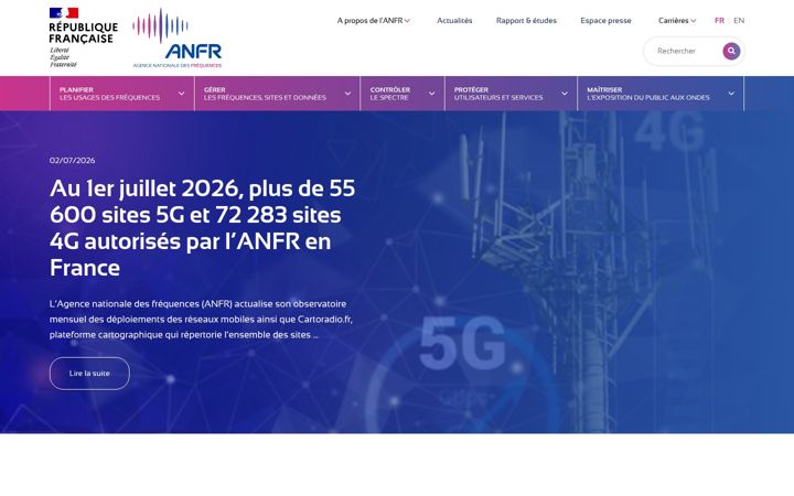 Screenshot of anfr.fr