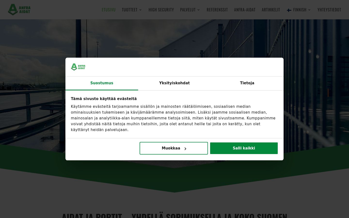 Snímek obrazovky baneru souhlasu zobrazeného před jakoukoli interakcí